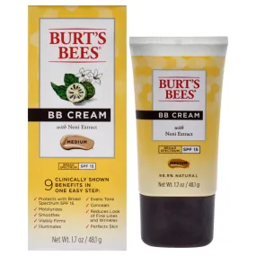 BB Cream SPF 15 - Medium by Burts Bees for Women - 1.7 oz Makeup