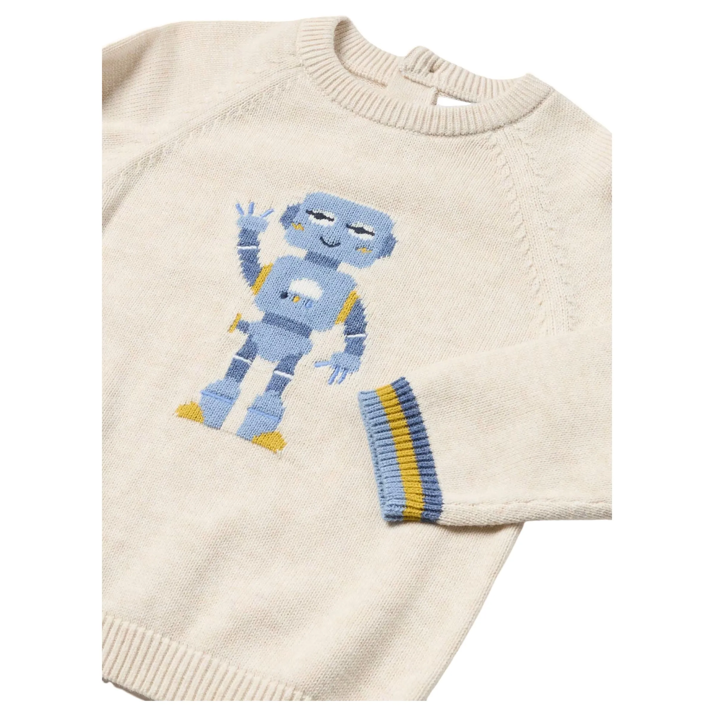 Cream Robot Knit Sweater