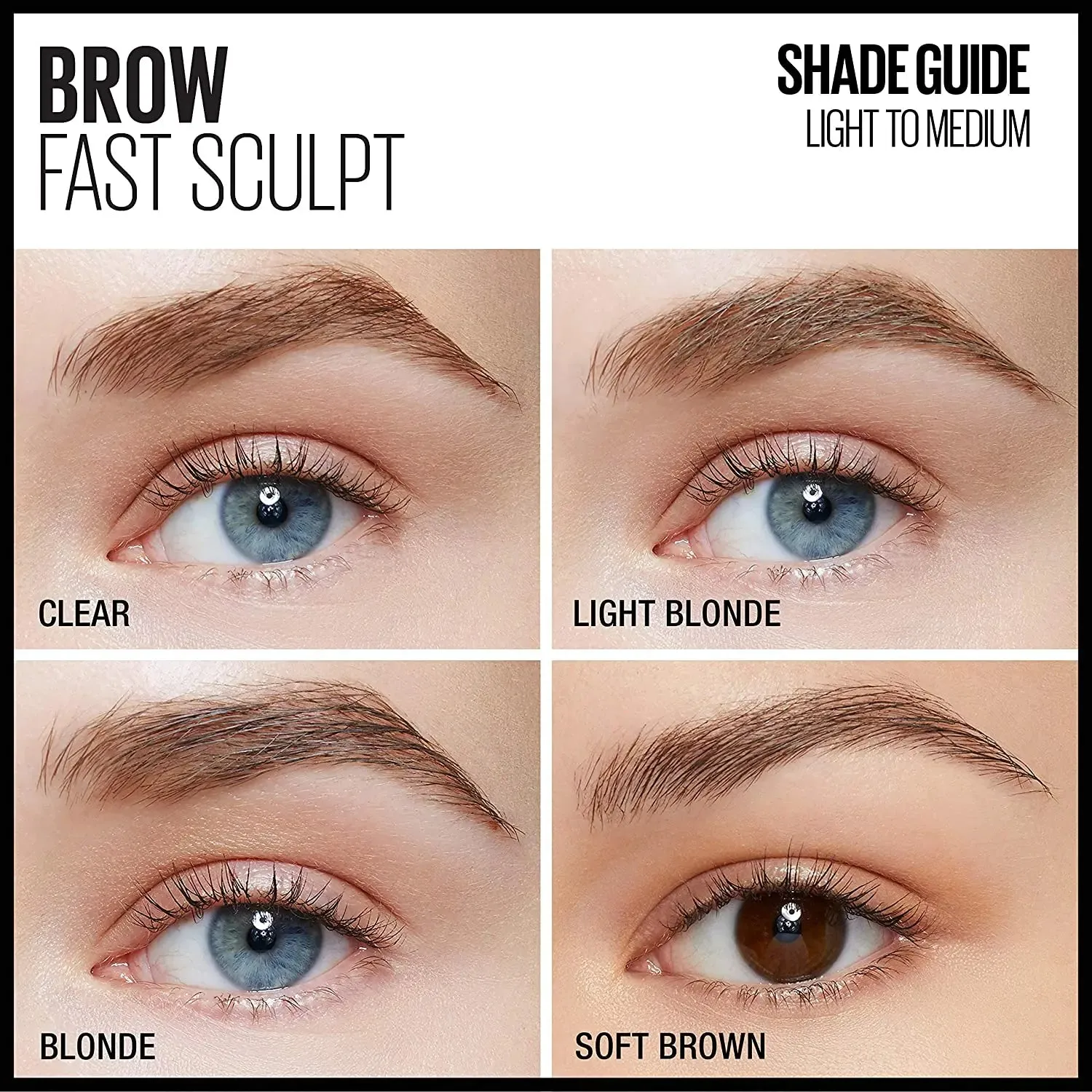 Maybelline Brow Fast Sculpt, Shapes Eyebrows, Eyebrow Mascara Makeup, Clear, 0.09 Fl. Oz.