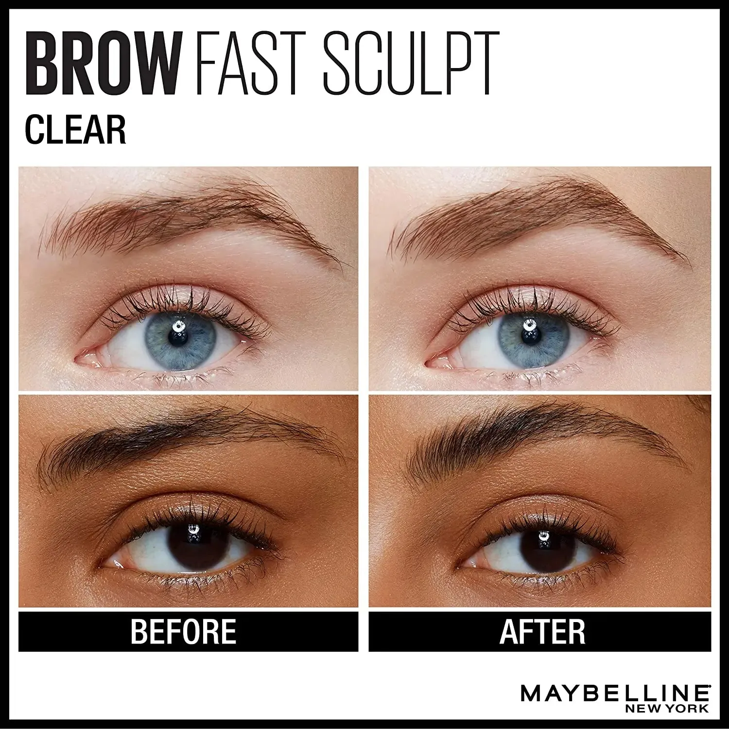Maybelline Brow Fast Sculpt, Shapes Eyebrows, Eyebrow Mascara Makeup, Clear, 0.09 Fl. Oz.