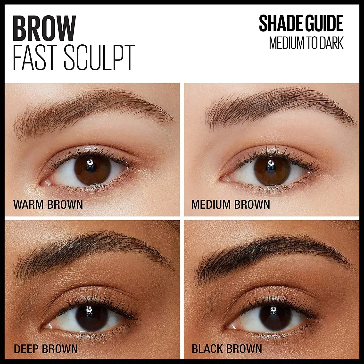 Maybelline Brow Fast Sculpt, Shapes Eyebrows, Eyebrow Mascara Makeup, Soft Brown, 0.09 Fl. Oz.