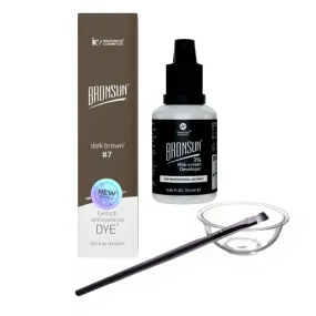 NEW Bronsun Lash & Brow Gel Dye Kit - #7 Dark Brown