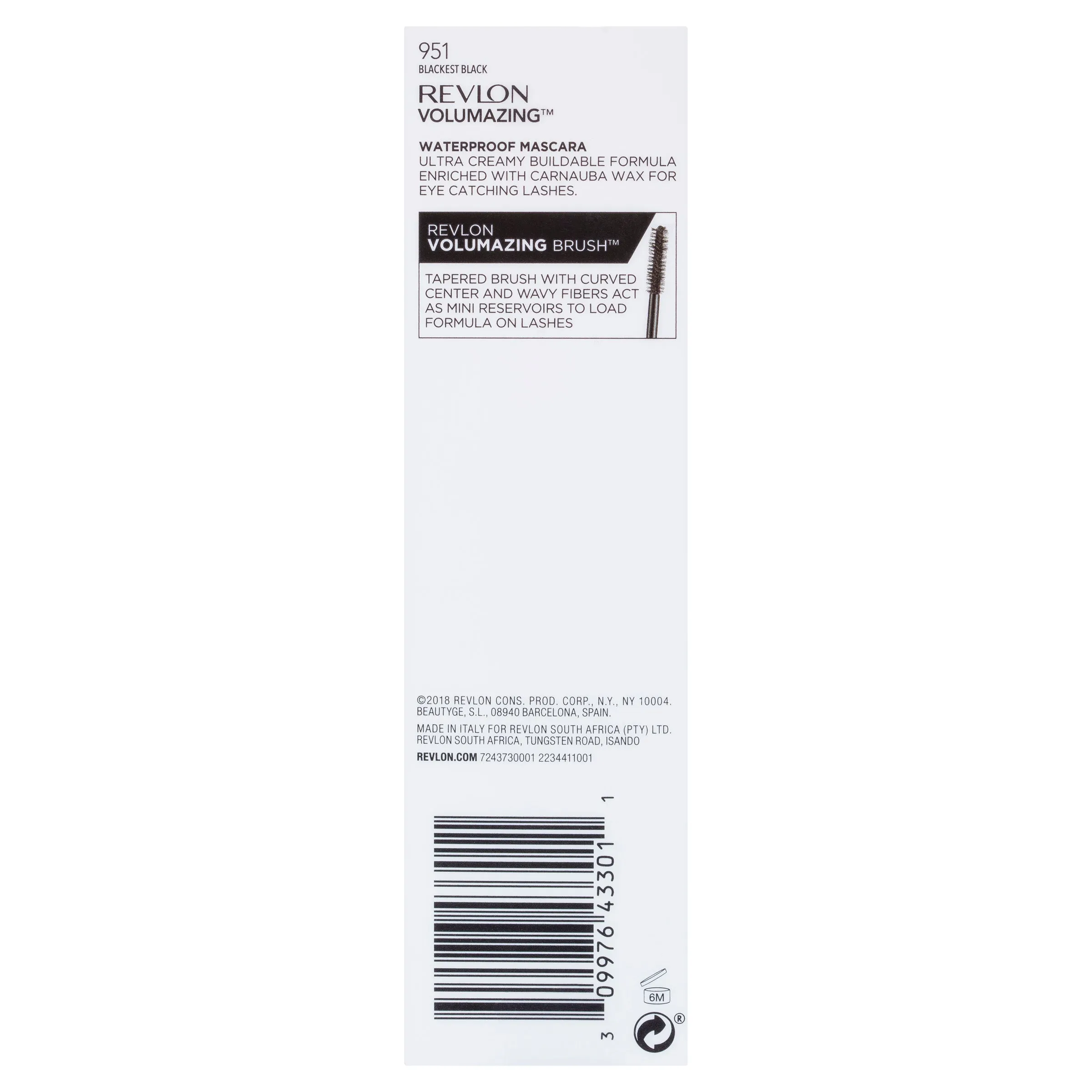 Revlon Volumazing Mascara Blackest Black Waterproof